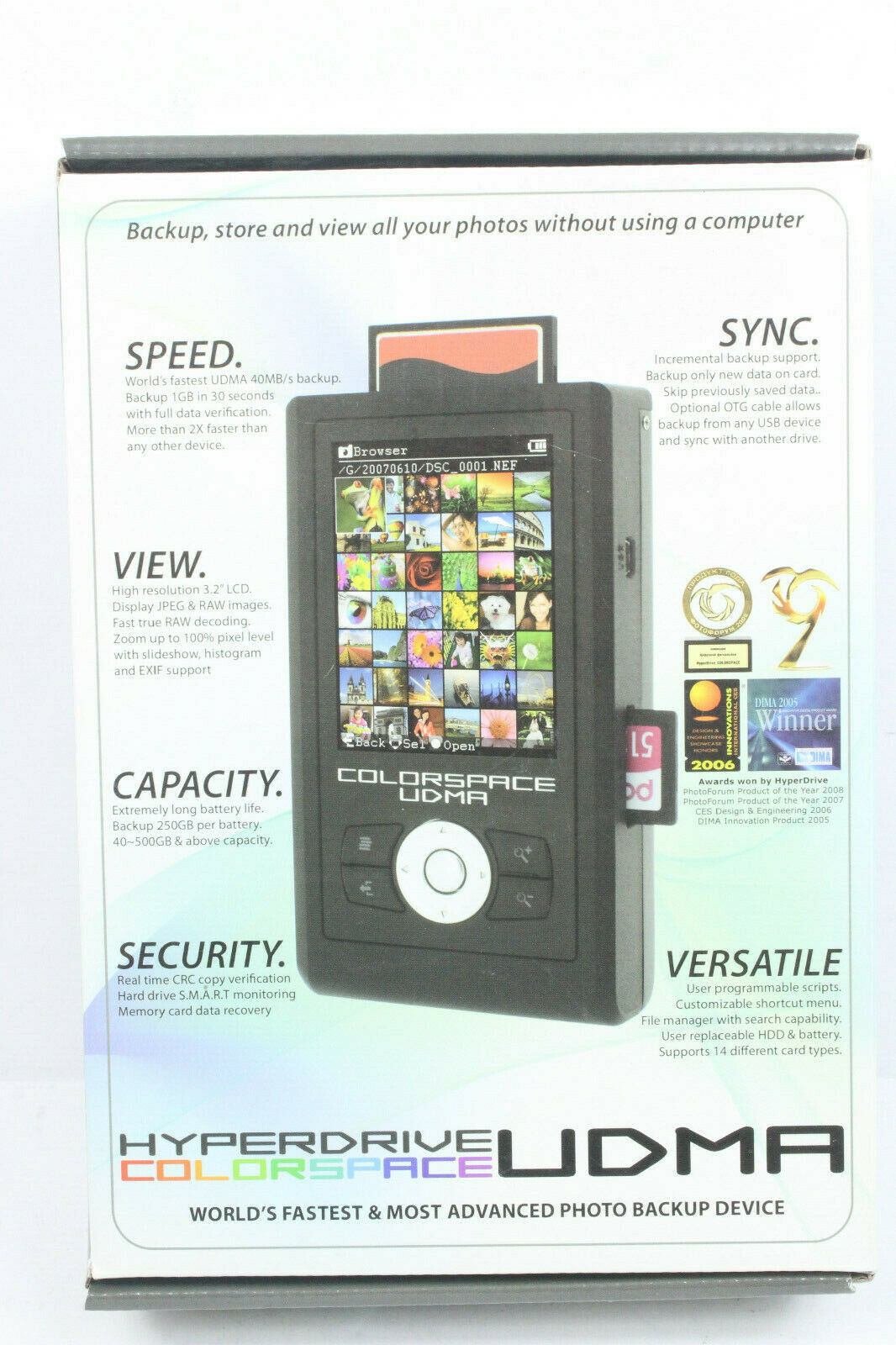 Hyperdrive Colorspace Udma Photo Backup Device - Free Shipping!