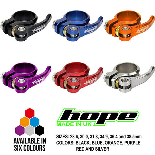 Hope Quick Release Qr Seat Seatpost Clamp - All Colors And Sizes - Brand New